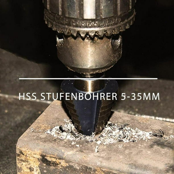 Broca escalonada de metal HSS 5-35 mm Broca cónica de titanio