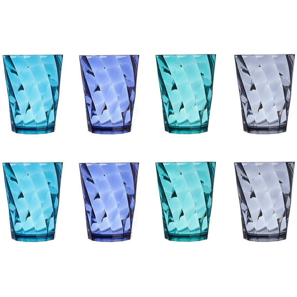 Set de 6 vasos de cristal 295 ml, modelo París, juego de vasos clásicos  para agua, bebidas, 8 x 9 cm, resistentes, ligeros, apto