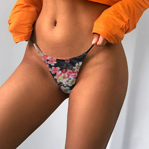 Lencería sexy para mujer Correa fina Tanga Cintura baja Bikini Ropa interior  en forma de T Fridja nalpqowj14835