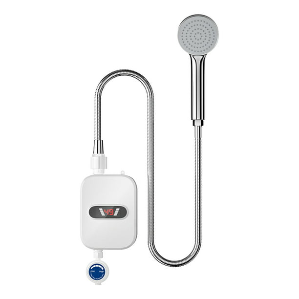 Comprar Mini juego de ducha con calentador de agua eléctrico instantáneo,  5500W, pantalla Digital LCD, calentador de grifo de agua caliente sin  tanque para cocina y baño