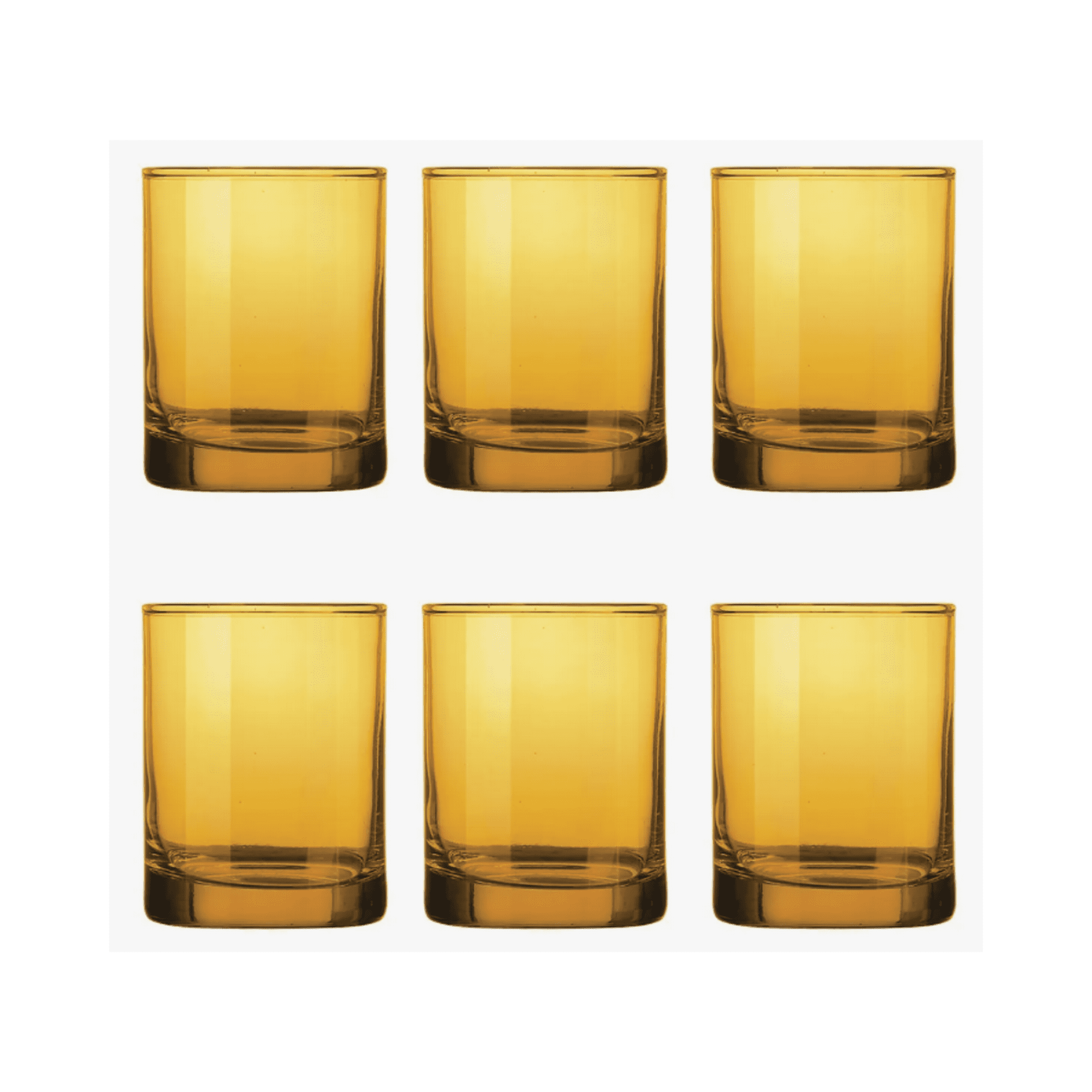 Set 6 pieza tequilero vidrio vittori indro ambar 60 ml boca ancha