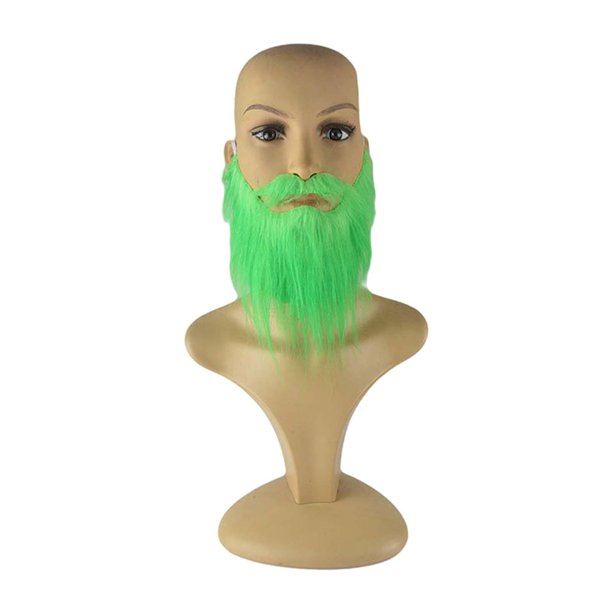 Disfraz de barba de Patrick falso novedad para mujeres y hombres trajes de disfraces barba verde estilo B jinwen Barba larga