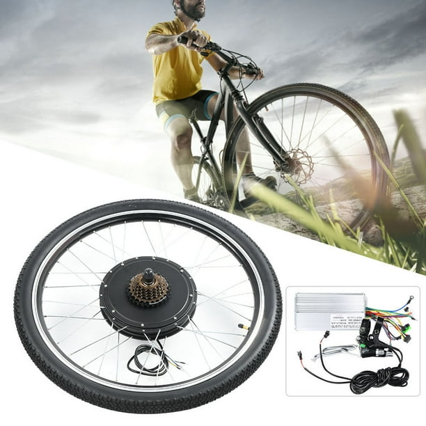 PEXMOR Kit de conversión de bicicleta eléctrica, 48 V, 1000 W, 1500 W, 26  pulgadas, rueda delantera/trasera, kit de motor de cubo de bicicleta