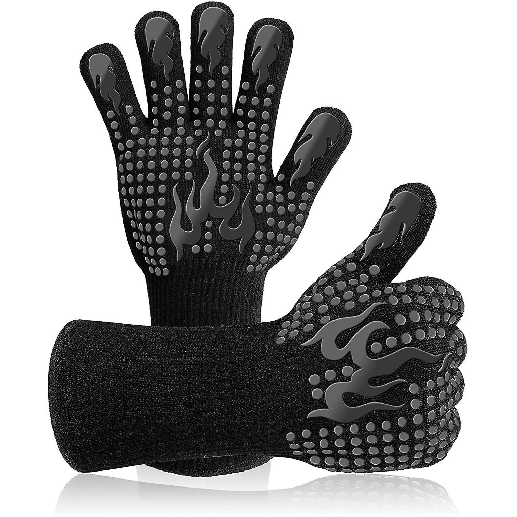 Guantes para Barbacoa, 1 Par - Guantes para Horno anticalor hasta 800 °C,  Guantes de Cocina