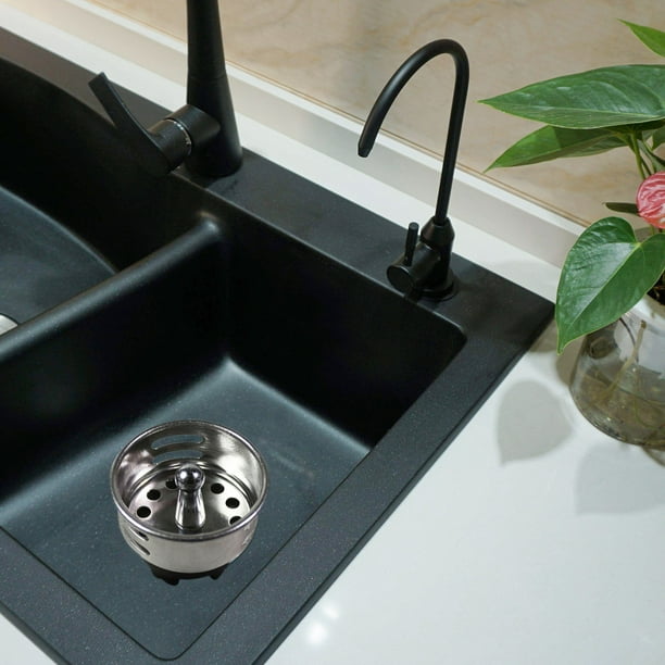 Colador rejilla universal para fregadero de plástico y metal, incluye tapón  y sello de goma, desagüe de lavabo, coci