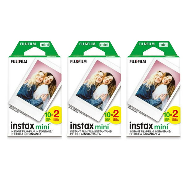 Película instantánea Fujifilm Instax Mini (3 paquetes dobles, 60 imágenes  en total) para cámaras Instax FUJIFILM Instax Twin Mini - 60 Sheets