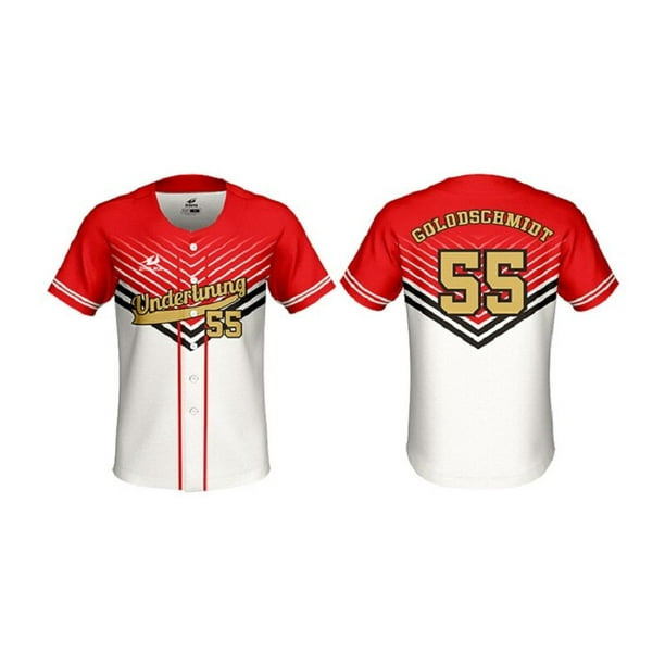  Camiseta de béisbol personalizada para hombres, mujeres y  jóvenes, logotipo de número de equipo impreso cosido personalizado, camiseta  de béisbol con borde blanco y rojo, Varios colores : Ropa, Zapatos y
