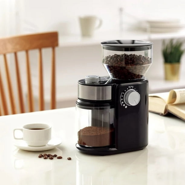 Molinillo de café automático, molinillo de café eléctrico, molinillo de café  ajustable con 16 ajustes de molienda precisos. Rojo Verde