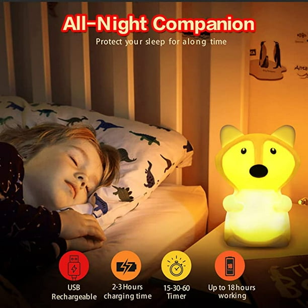 Compre Lámpara De Silicona Para Niños, 9 Colores Disponibles, Luz De Noche  Para Bebés Y Niños y Luz De Noche Para Niños de China por 4 USD