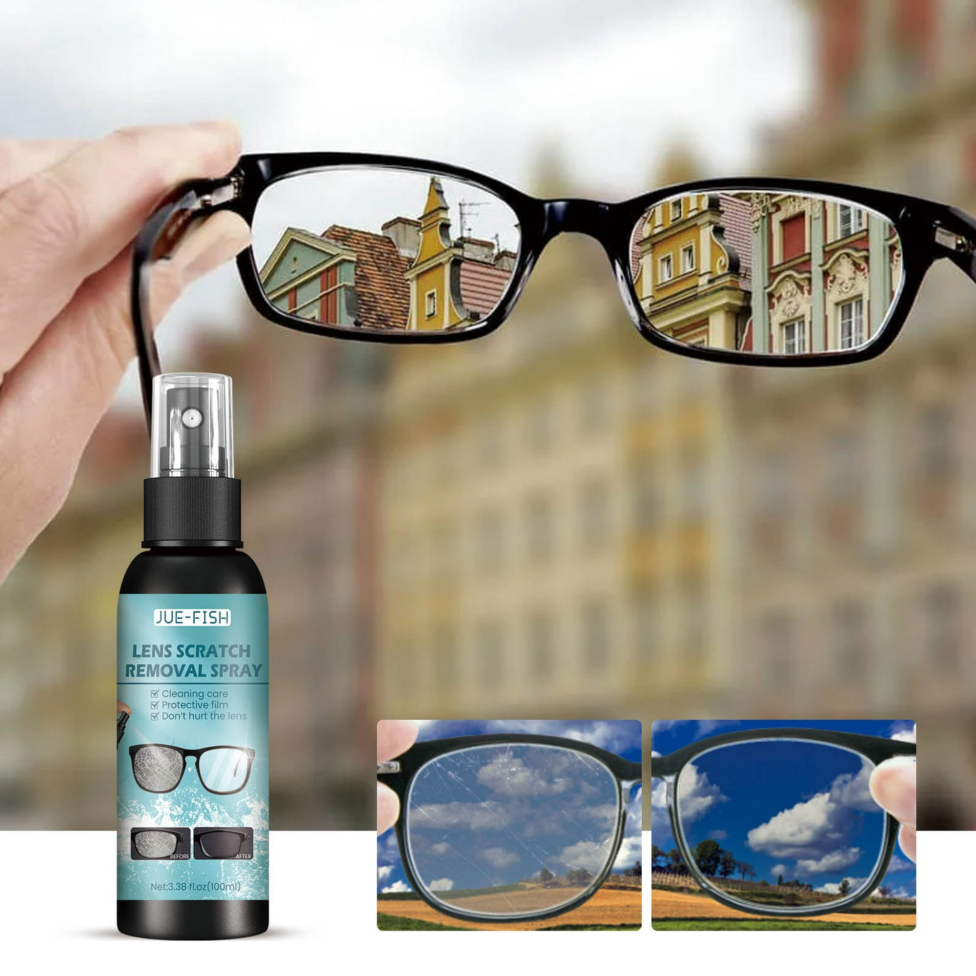 Limpiador de lentes Gafas Gafas de sol Solución de limpieza de gafas  Botella de spray
