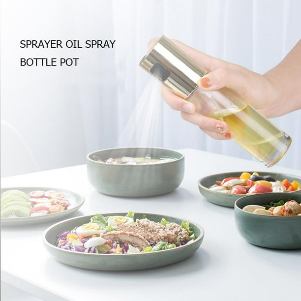 Botella de spray de aceite de 100 ml, dispensador de vidrio con salsa de  vinagre, rociador para cocina Tmvgtek suministros de cocina