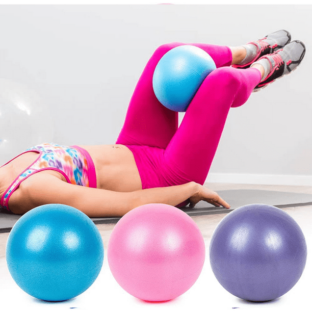 Cikyner Pelota de pilates suave, pequeña pelota de ejercicio de  9.1-9.8 in, mini pelota de gimnasio con popote inflable, adecuada para  pilates, yoga, entrenamiento de cuerpo completo, terapia física y mejora