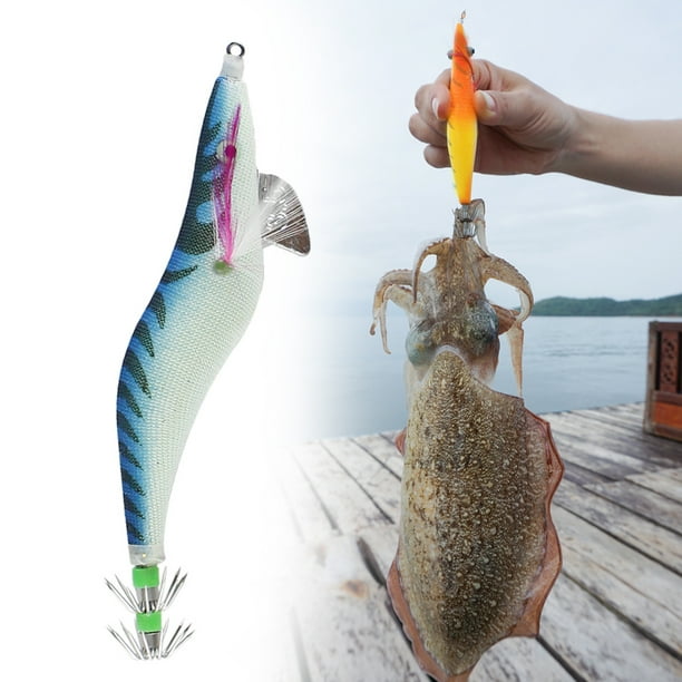 Luminous Jig Bait Fish Señuelo Accesorios Pesca Camarón Cebo Doble Paraguas  Gancho FLhrweasw Nuevo