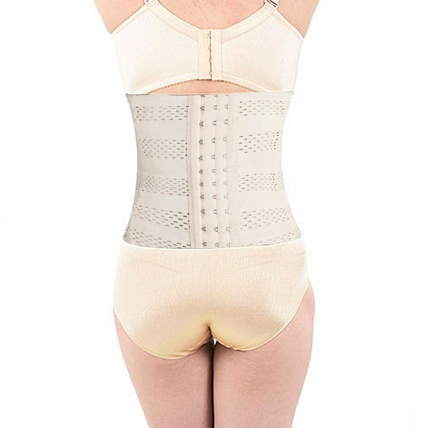 Faja moldeadora de cuerpo de goma con cintura transpirable hueca para  mujer, beige, M seitruly AP001122-08