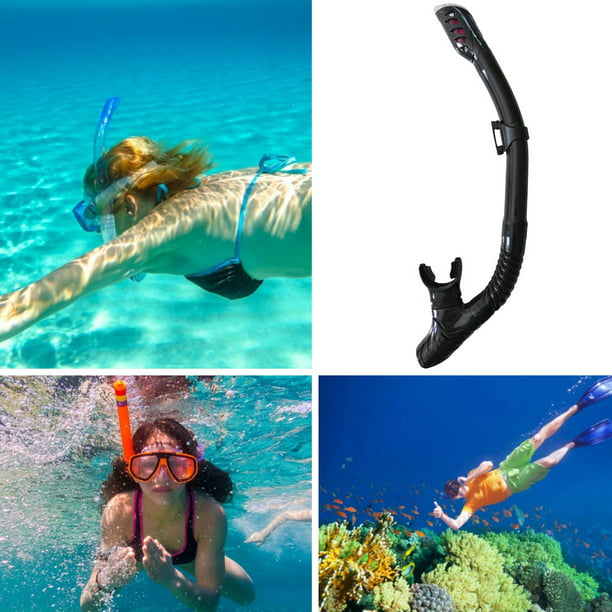 Snorkel,Equipos de tubo de respiración de natación frontal Snorkel  Submarino Buceo Accesorios