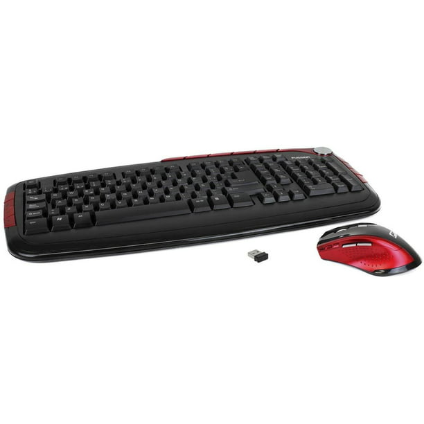 Mitzu® Kit de teclado y mouse multimedia para PC inalámbrico 10 m