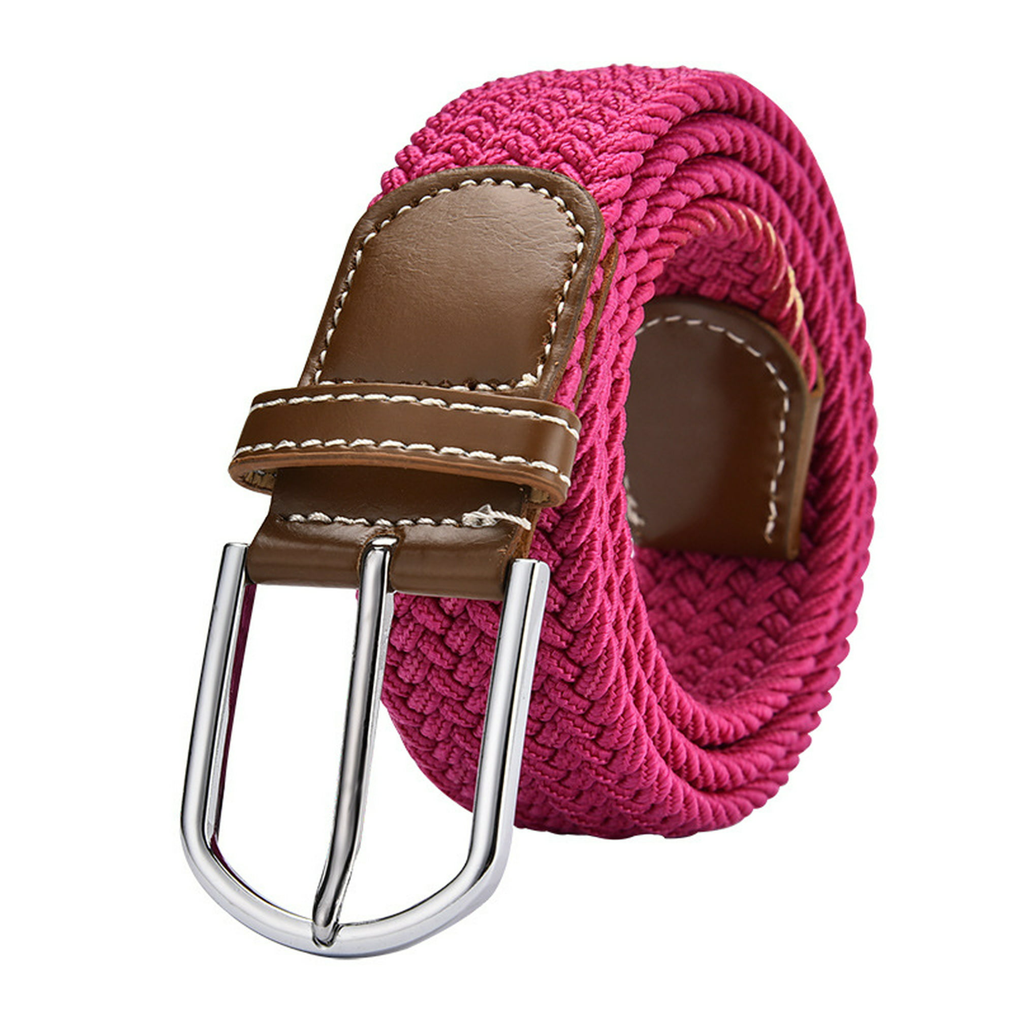 Cinturón Elástico Trenzado en Cuero Genuino Verdadera para Hombre y Mujer,  para Pantalones Vaqueros, PERDERSEN