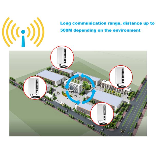 Intercomunicador telefónico, sistema de intercomunicación inalámbrico de  433Mhz Intercomunicador de llamadas Auriculares de interfono seguro  extensibles para la oficina de almacén EOTVIA NO