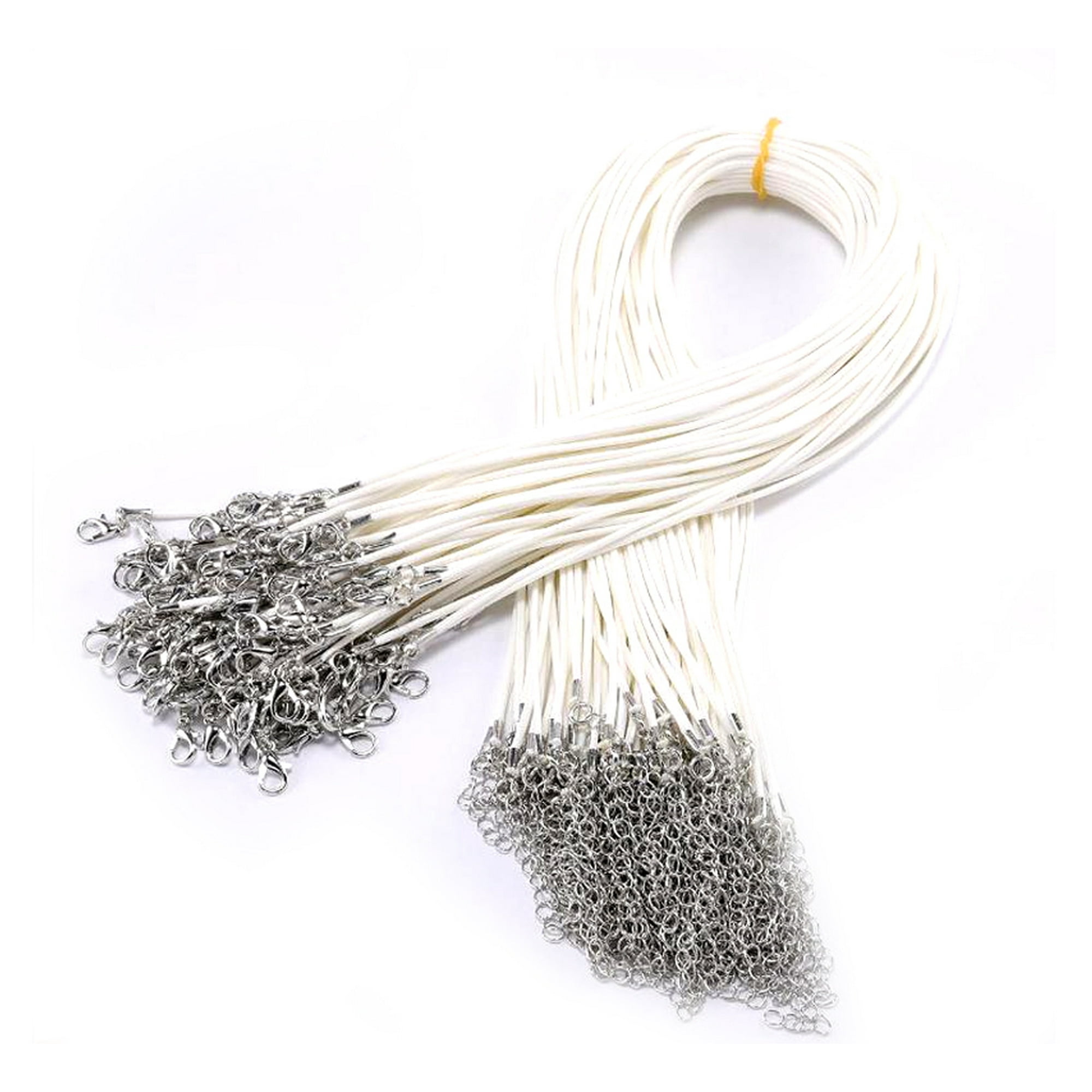 Inteprter 30 piezas de cordón de cuero para collar, repuesto portátil  electrochapado DIY, colgante F Inteprter