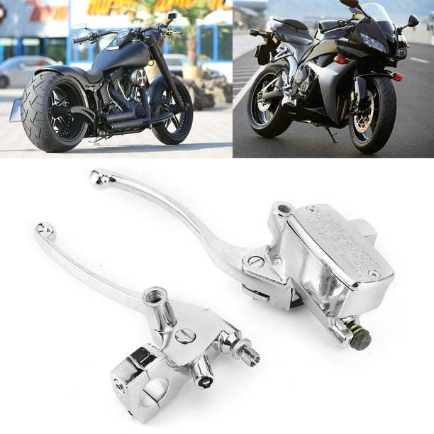 Manetas moto, 1 par Manetas moto universal, Manetas hidraulicas moto,  Palancas de cilindro maestro, Aluminio Palancas de depósito de cilindro  maestro