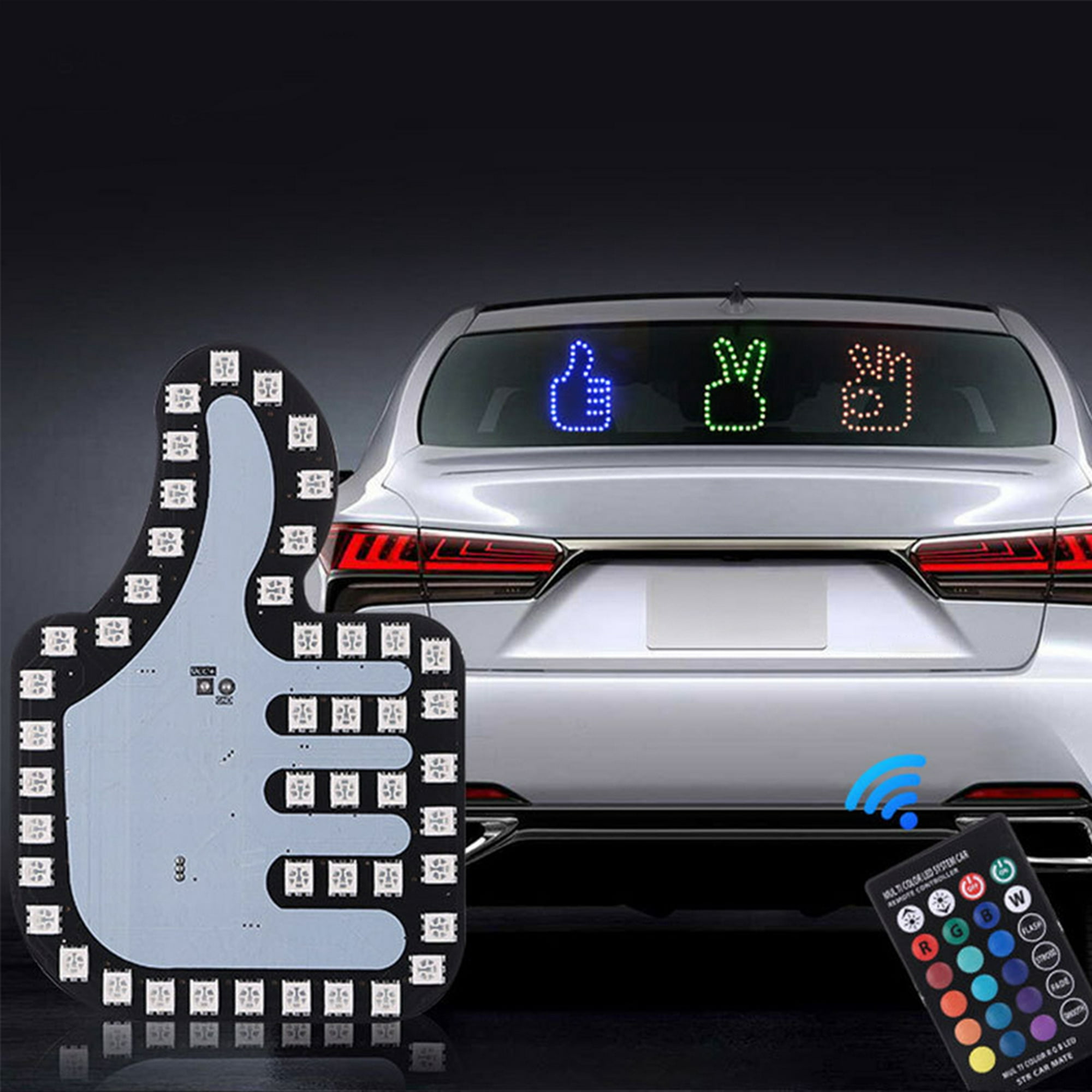 Luz LED de gestos iluminada para coche, luz de dedo con control