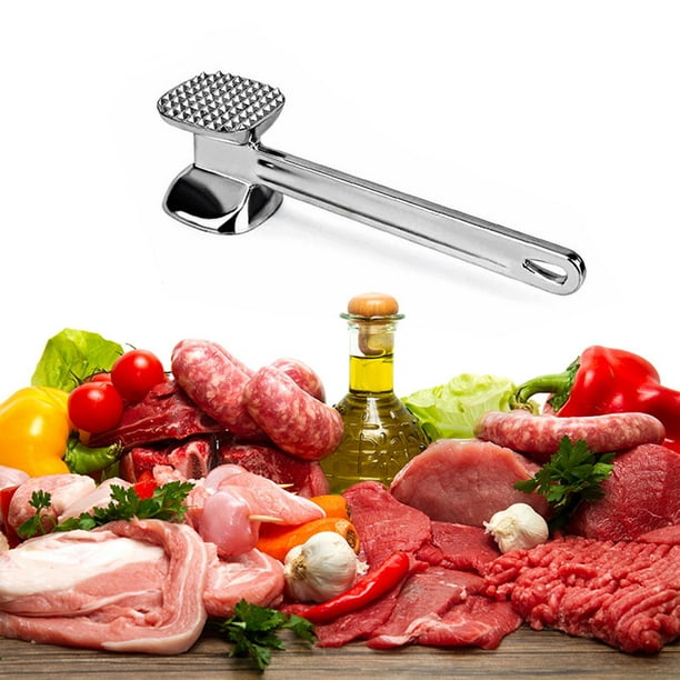 Ablandador de carne herramienta de martillo clavos de doble cara mazo de  carne martillo de carne para bistec pollo pescado carne