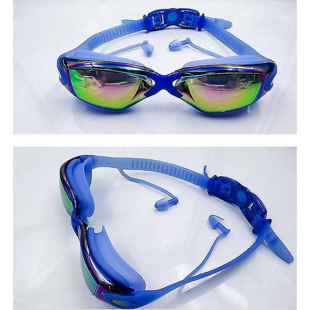 Gafas de natación tapones para los oídos Gafas impermeables Electroplate  Anti-Fog Anti-UV Tire Buckle Gafas profesionales de silicona para adultos -  China Tapones para las orejas de natación y gafas de baño
