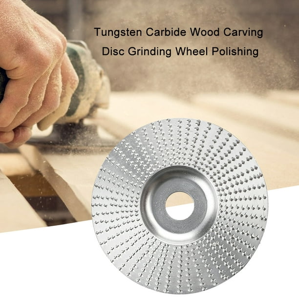 Disco amoladora de disco de tallado de madera, rueda de moldeo de madera de  4 pulgadas, disco de moldeo de madera para amoladoras angulares con eje de