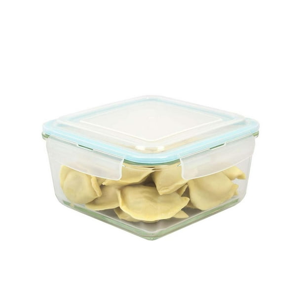 Dabacc Paquete de 4 tarros de vidrio con tapas herméticas de bambú,  recipientes de cocina de vidrio transparente para almacenamiento de  alimentos de