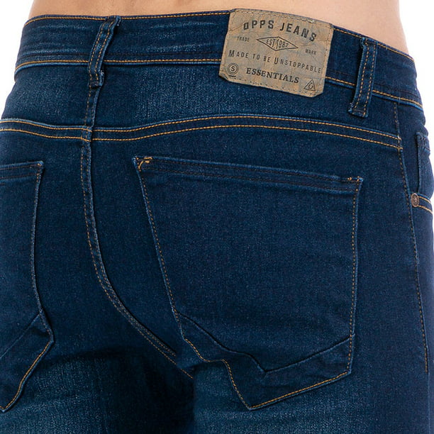 Pantalón Mezclilla Stretch Para Mujer Opps Jeans Color Azul Con