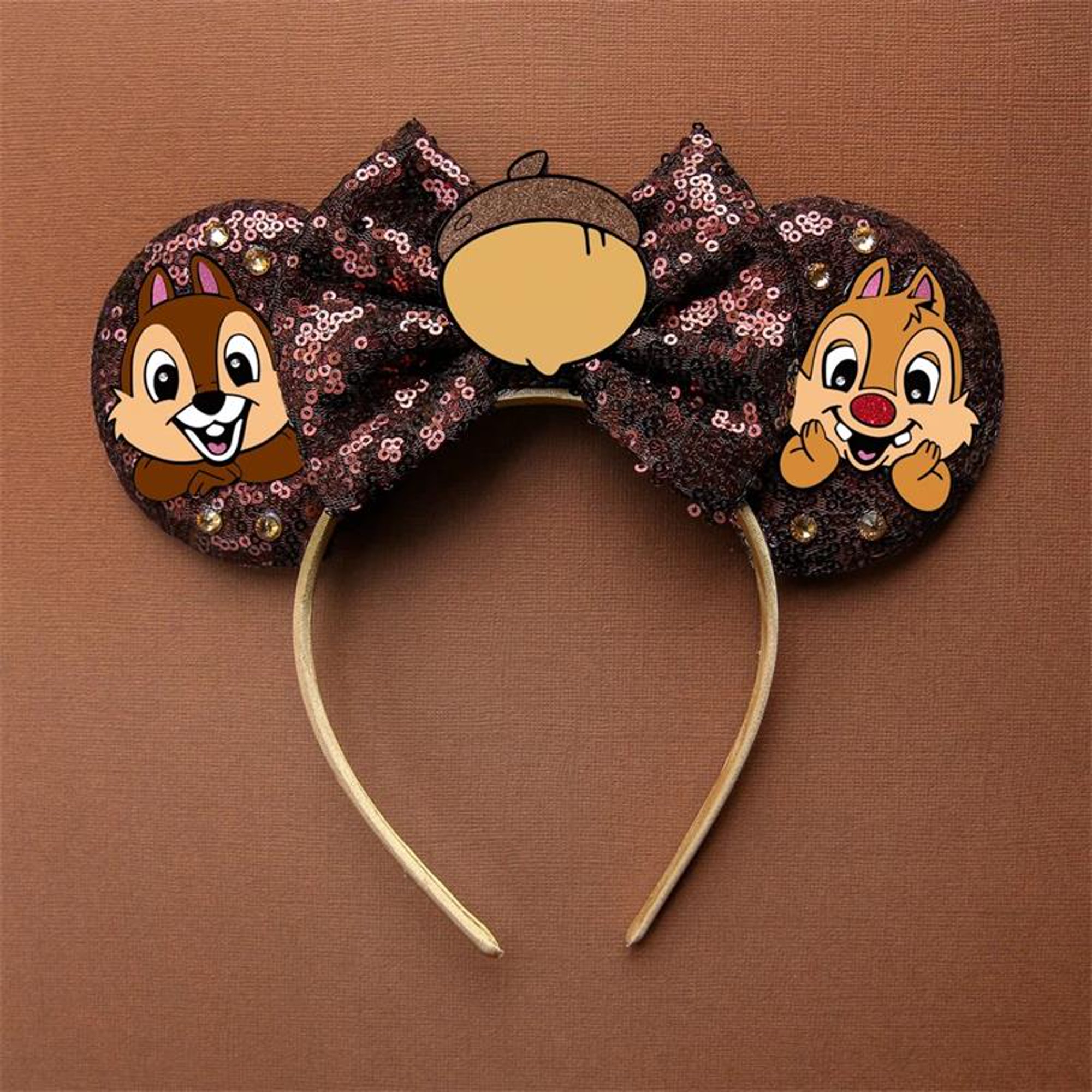 Disney Navidad Accesorios Para El Cabello Para Niña Minnie Mouse Orejas  Diademas Adultos Niños Kawaii Lentejuelas Chica Fiesta Diadema