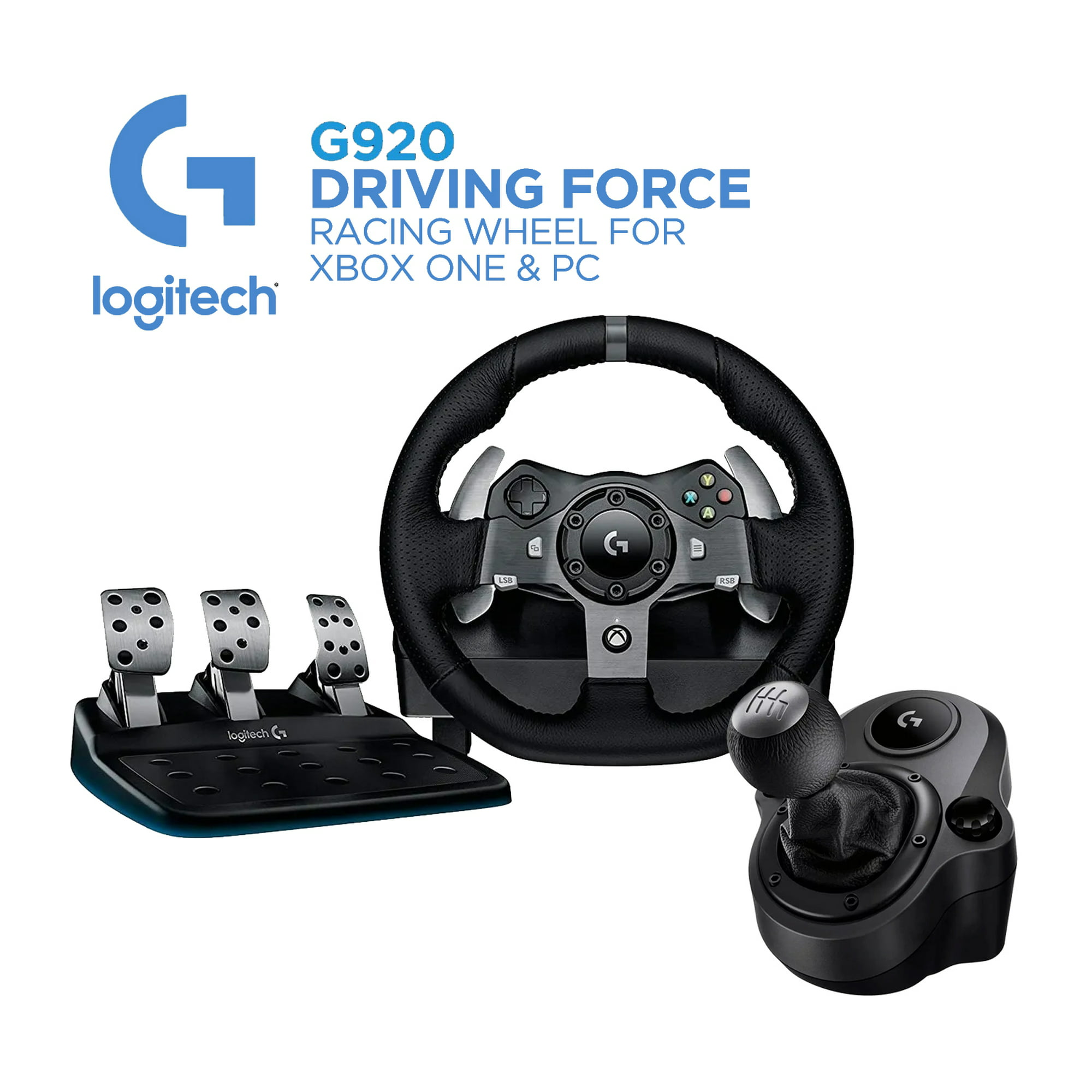 Palanca de cambios  Logitech G Driving Force Shifter, Para Volantes G29,  G920 y G923, Marcha atrás a presión, 6 velocidades, Negro