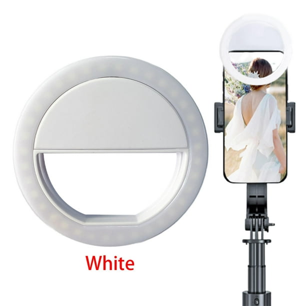 Anillo de luz LED para selfi, lámpara de Flash portátil para