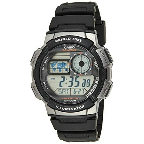 Casio Reloj de cuarzo para hombre con correa de resina, negro, 17 (Modelo:  W-800H-1BVCF), Negro -, Classic