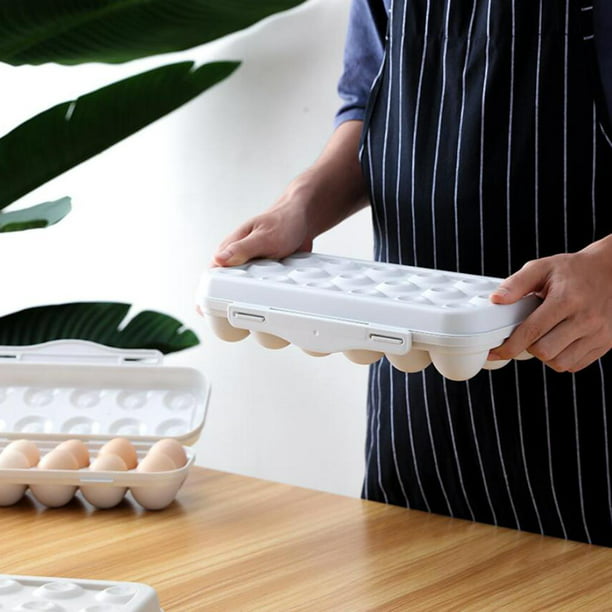 KROWN - Huevera con Tapa para Nevera, Envase para Huevos Apilable de  Plástico para el Frigorífico con Tapa Huevera Capacidad para 14 Huevos,  Organizadores de Nevera, Soporte Duradero de Huevos Grandes, - AliExpress