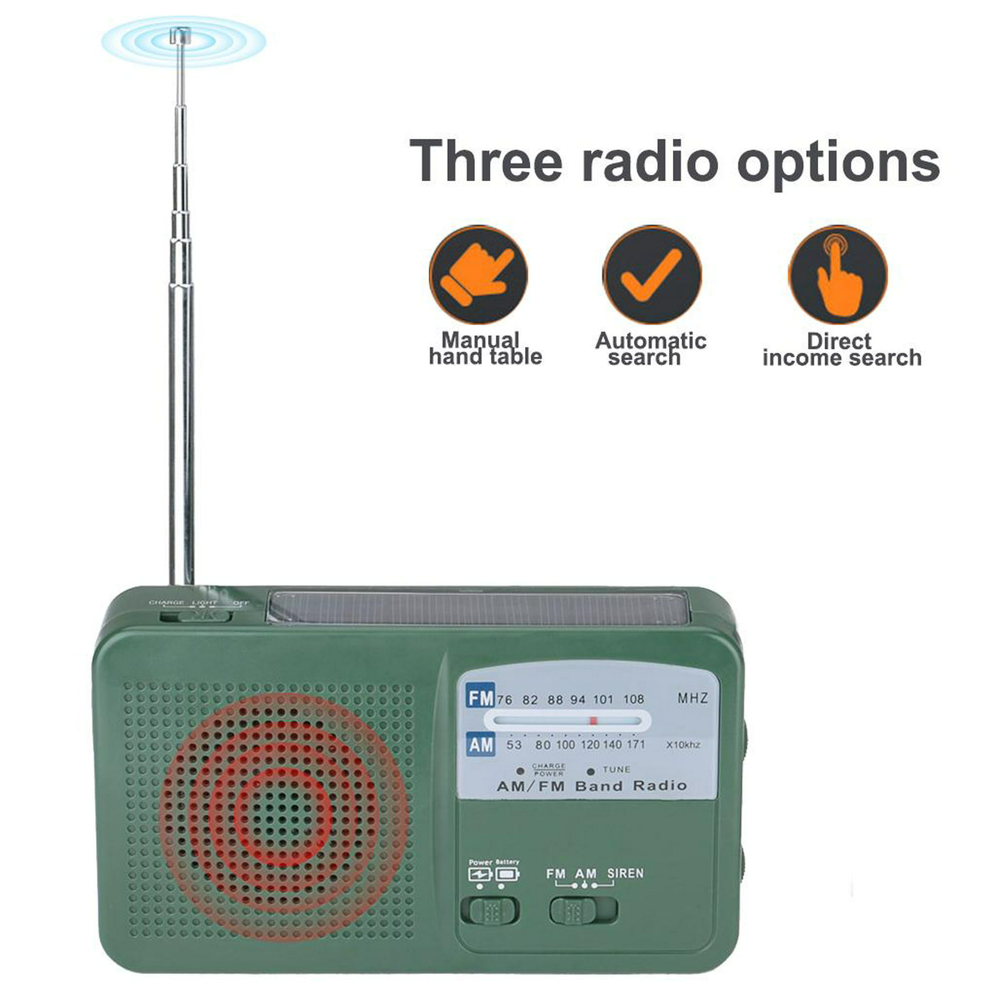Radio Solar Bluetooth Linterna , Usb, Radio, Carga Automatic