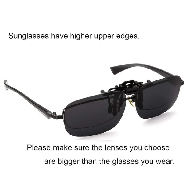 Paquete de 4 lentes de gafas de sol de plástico polarizadas con clip para  caminar al aire libre, conducir, pescar, ciclismo, grandes (visión  nocturna