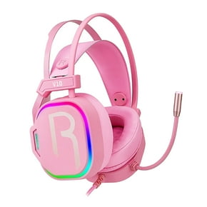 Auricular Para Juegos Bass Surround Over Ear Para Gamer Pink Rosado Sunnimix Auriculares para juegos con cable