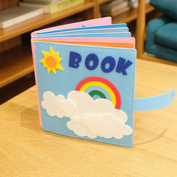 Libros suaves y silenciosos, juguete de matemáticas portátil reutilizable,  de lo, libro sensorial para bebés CUTICAT Libros tranquilos