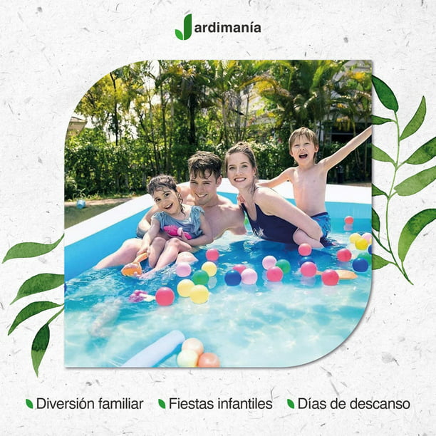 Alberca Inflable Jardimanía, Niños y Adultos, 200x150x50 azul Jardimanía  RectPool185 | Bodega Aurrera en línea