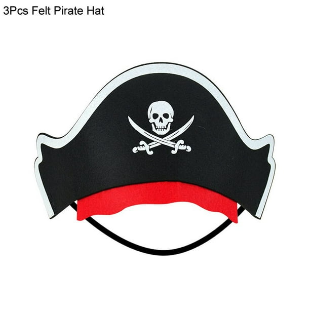48 piezas de sombrero de pirata de Halloween, accesorios de fiesta de  pirata para niños, disfraz de pirata de papel, sombrero de fiesta de  calavera