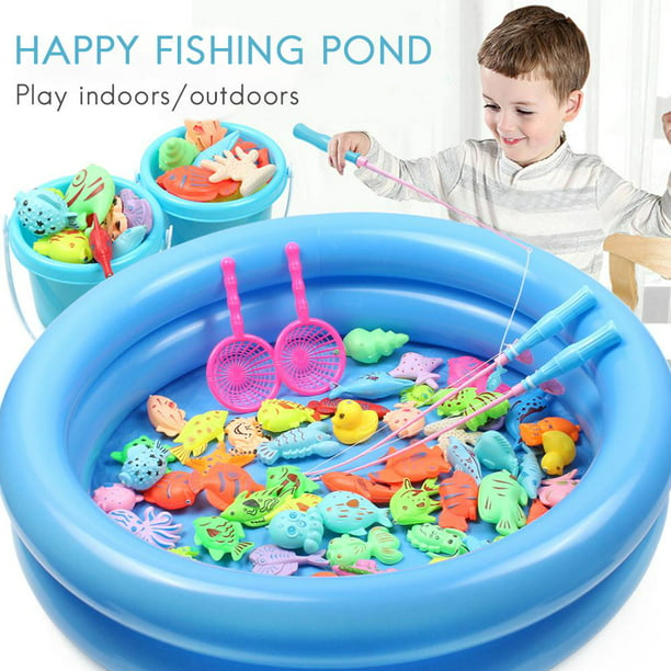 Juguete de bañera con ducha y juguetes flotantes, juego de pesca para niños  pequeños y bebés