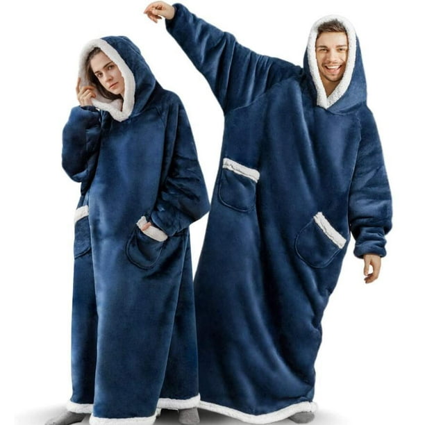 PAVILIA Manta con capucha para mujer, manta Sherpa para hombre, acogedora  manta de gran tamaño, sudadera con capucha