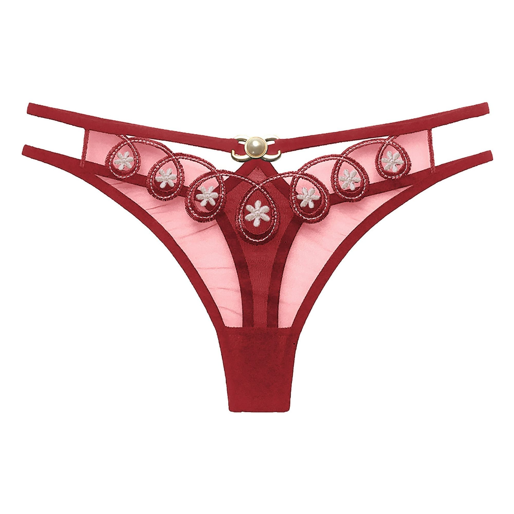 Gibobby Braguitas Slim Fit Tangas a rayas de cintura personalizados, Bikini  , tangas personalizadas, ropa interior de mujer, bragas, Tanga de  algodón(Rojo， XL)