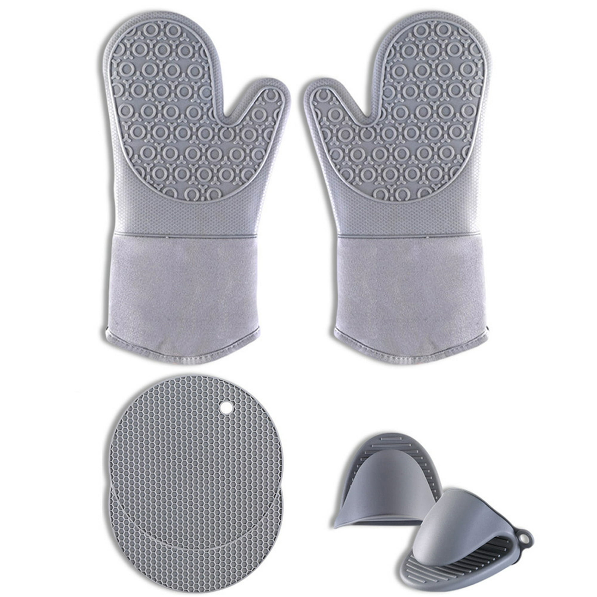 Juego de guantes de silicona resistentes al calor, 6 piezas, guantes de  horno holandeses, guantes de cocina antideslizantes para cocinar, hornear