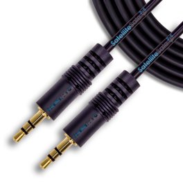 SatelliteSale - Cable auxiliar de audio/video de 3,5 mm a 3 RCA estéreo  digital compuesto cable auxiliar universal de PVC cable negro de 6 pies :  : Electrónicos