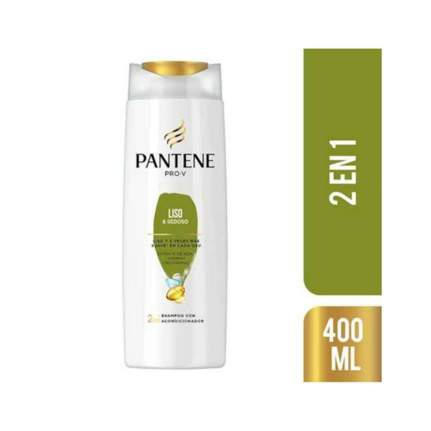 Pack de 12 Shampoo Pantene 2 en 1 Liso Sedoso 400 ml Pantene Liso sedoso