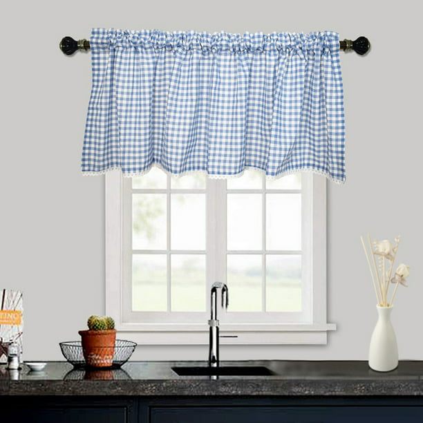 RPFF Cortinas de cocina de algodón para ventanas de baño, cortinas de  ventana para cocina, cortinas cortas, cortinas opacas para cocina