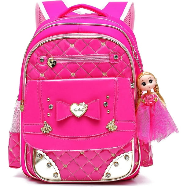 Mochila para niñas, mochilas impermeables para niños, mochila escolar,  mochilas para niños pequeños, linda mochila de viaje (pequeña, A-rosa)