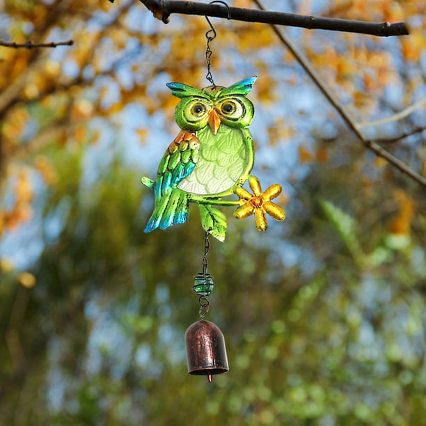 Kuymtek Metal vidrio pintado búho viento carillones pájaros viento carillón colgante Kuymtek del multifuncional | Bodega Aurrera en línea